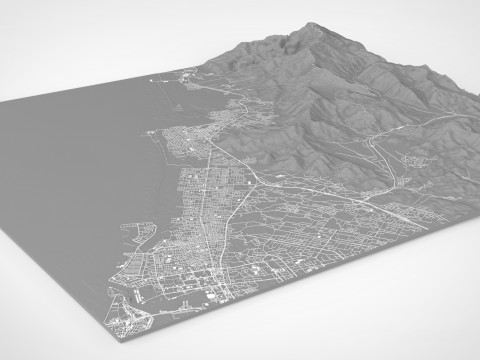 Cityscape Ras al-Khaimah United Arab Emirates 3D Модель