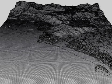Cityscape Ras al-Khaimah United Arab Emirates 3D Model
