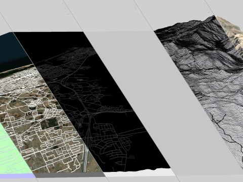 Cityscape Ras al-Khaimah United Arab Emirates 3D Модель