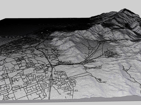Cityscape Ras al-Khaimah United Arab Emirates 3D Модель
