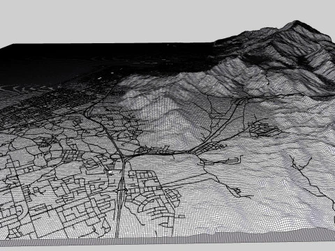 Cityscape Ras al-Khaimah United Arab Emirates 3D Model