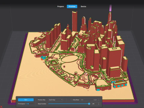 Cityscape New York USA fragment city 3D Model
