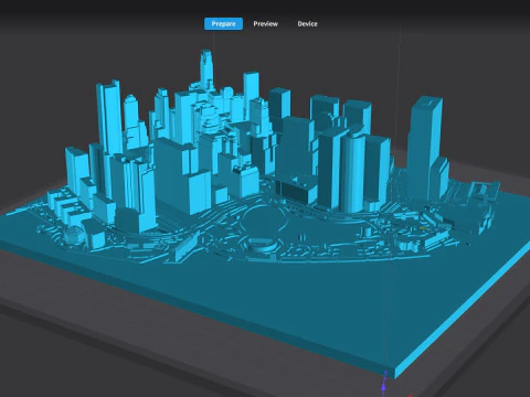 Cityscape New York USA fragment city 3D Model