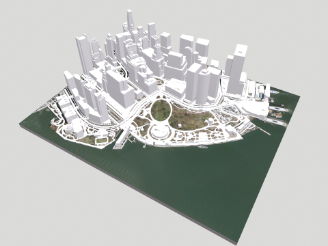Cityscape New York USA fragment city 3D Модель