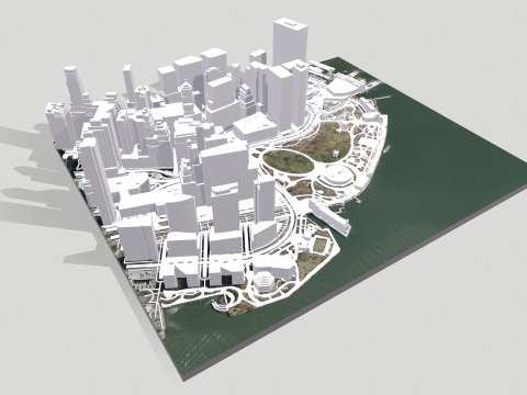 Cityscape New York USA fragment city 3D Модель