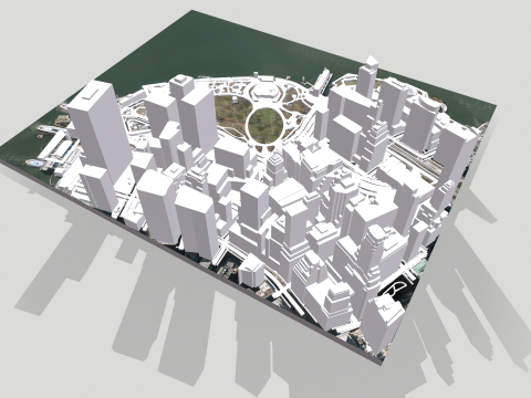 Cityscape New York USA fragment city 3D Модель