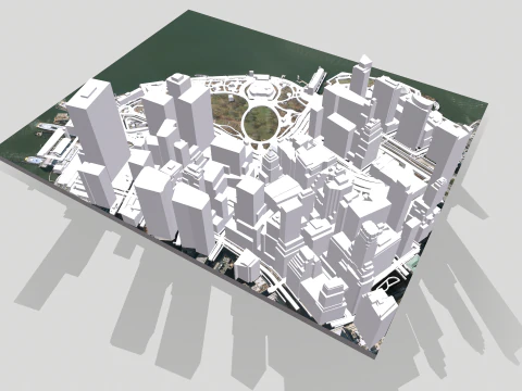 Cityscape New York USA fragment city 3D Model