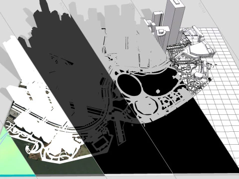 Cityscape New York USA fragment city 3D Model