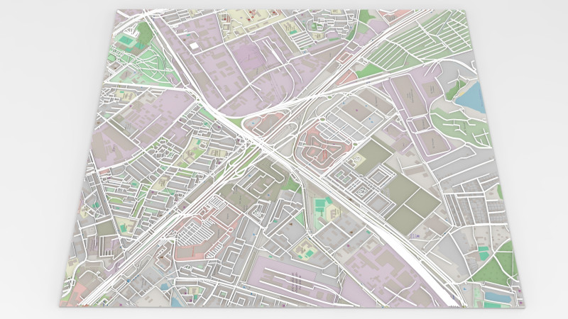 Streets and roads Lyubertsy Moscow region 3D Model .c4d .max .obj .3ds .fbx .stl .blend