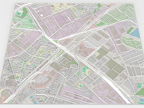 Streets and roads Lyubertsy Moscow region 3Dモデル