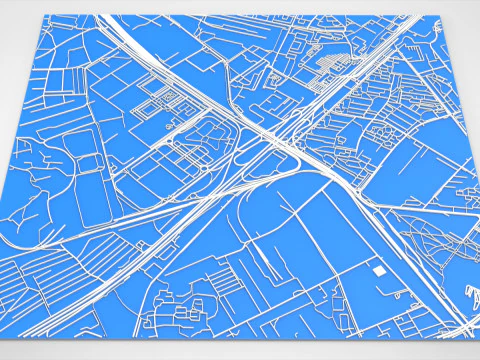 Streets and roads Lyubertsy Moscow region 3D Model