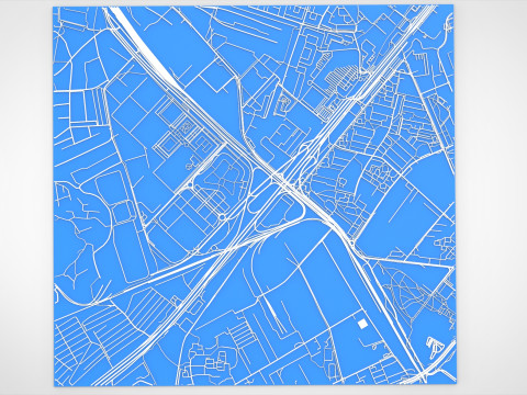 Streets and roads Lyubertsy Moscow region 3D Model