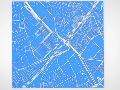 Streets and roads Lyubertsy Moscow region 3D Model