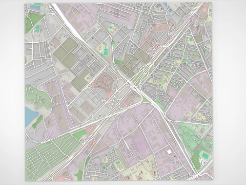 Streets and roads Lyubertsy Moscow region 3D Model