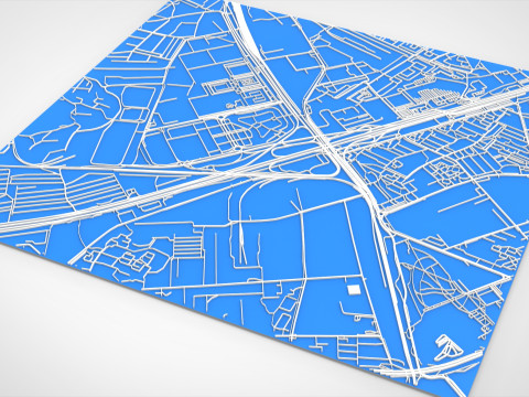 Streets and roads Lyubertsy Moscow region 3D Model
