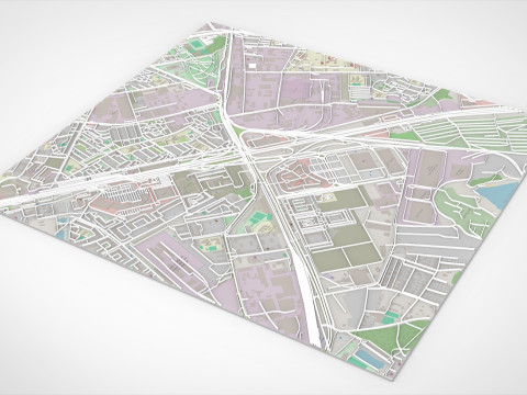 Streets and roads Lyubertsy Moscow region 3D Model