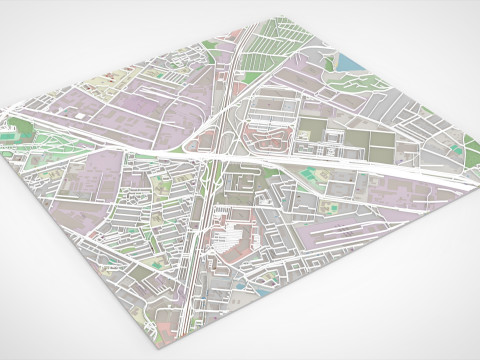 Streets and roads Lyubertsy Moscow region 3D Model