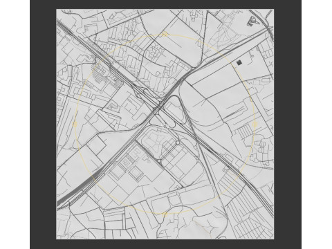 Streets and roads Lyubertsy Moscow region 3D Model