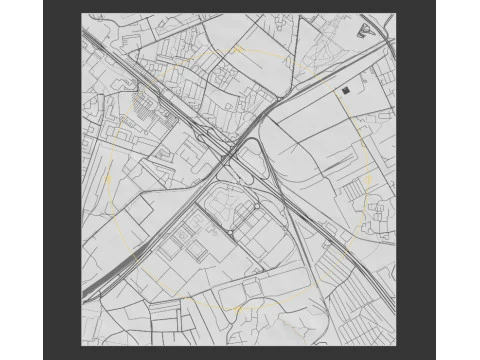 Streets and roads Lyubertsy Moscow region 3D Model