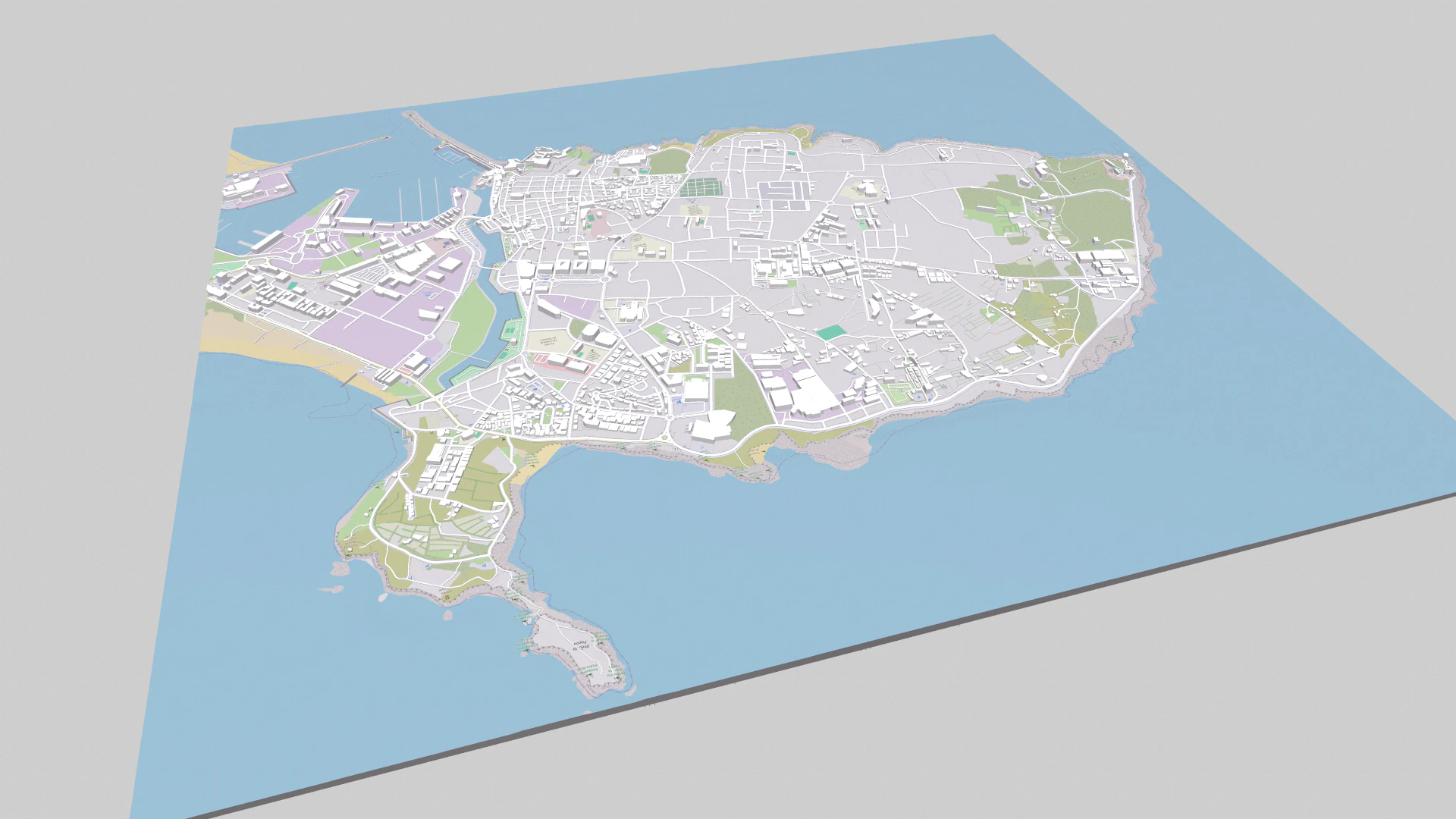 Paisagem urbana de Peniche Portugal Modelo 3D .c4d .max .obj .3ds .fbx .stl .blend 
