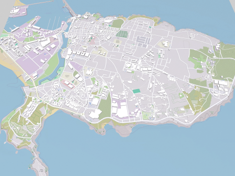 Cityscape Peniche Portugal Modelo 3D