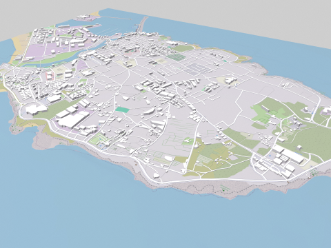 Cityscape Peniche Portugal Modelo 3D