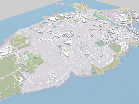 Cityscape Peniche Portugal Modelo 3D