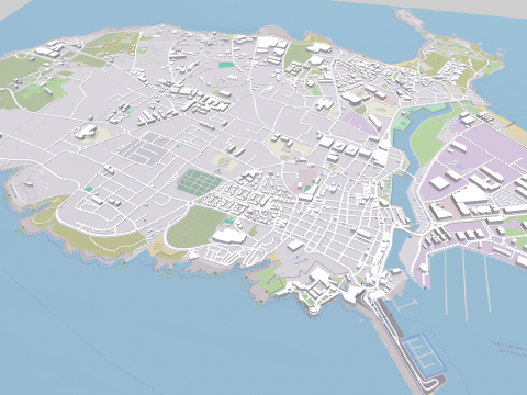 Cityscape Peniche Portugal Modelo 3D