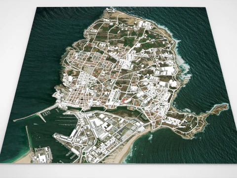 Paisagem urbana de Peniche Portugal Modelo 3D