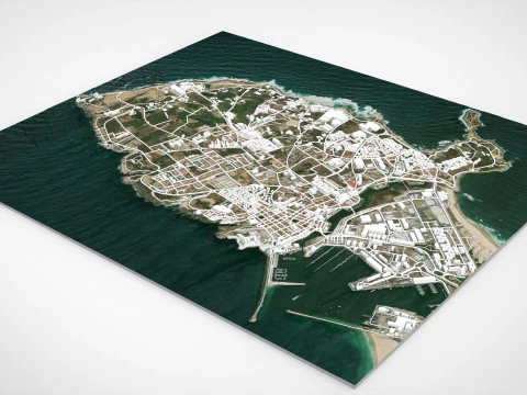 Paisagem urbana de Peniche Portugal Modelo 3D