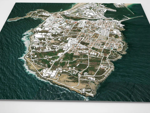 Paisagem urbana de Peniche Portugal Modelo 3D