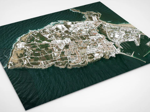 Paisagem urbana de Peniche Portugal Modelo 3D