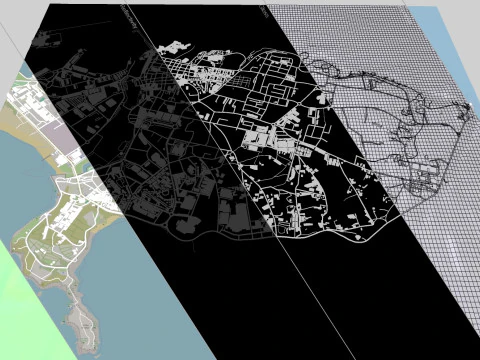 Paisagem urbana de Peniche Portugal Modelo 3D