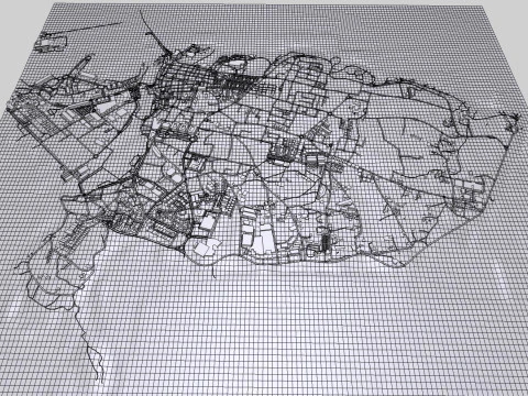 Paisagem urbana de Peniche Portugal Modelo 3D