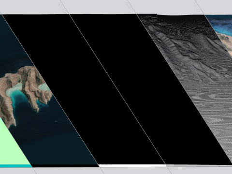 Island Isla Espiritu Santo California USA Modelo 3D