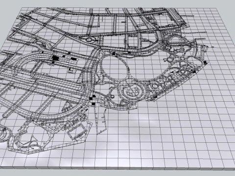Paesaggio urbano New York USA frammento di citt&agrave; Strade e strade Pronte per la stampa 3d Modello 3D