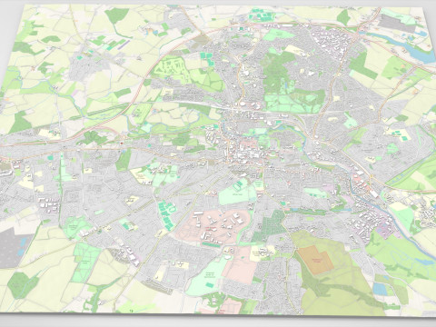 Cityscape Colchester United Kingdom 3D Модель