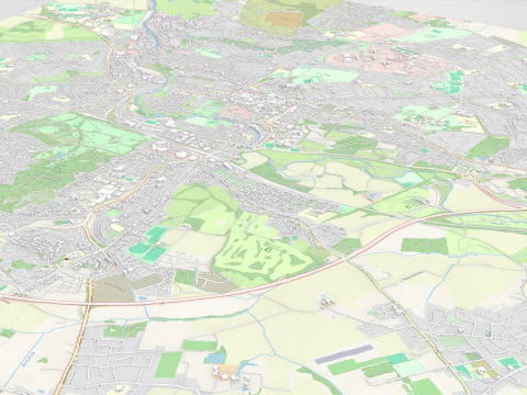 Cityscape Colchester United Kingdom 3D Model