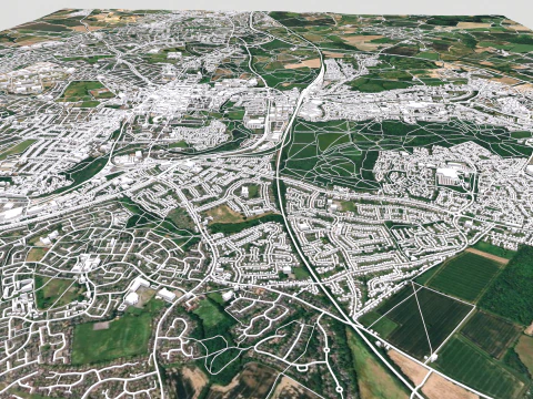 Cityscape Colchester United Kingdom 3D Model