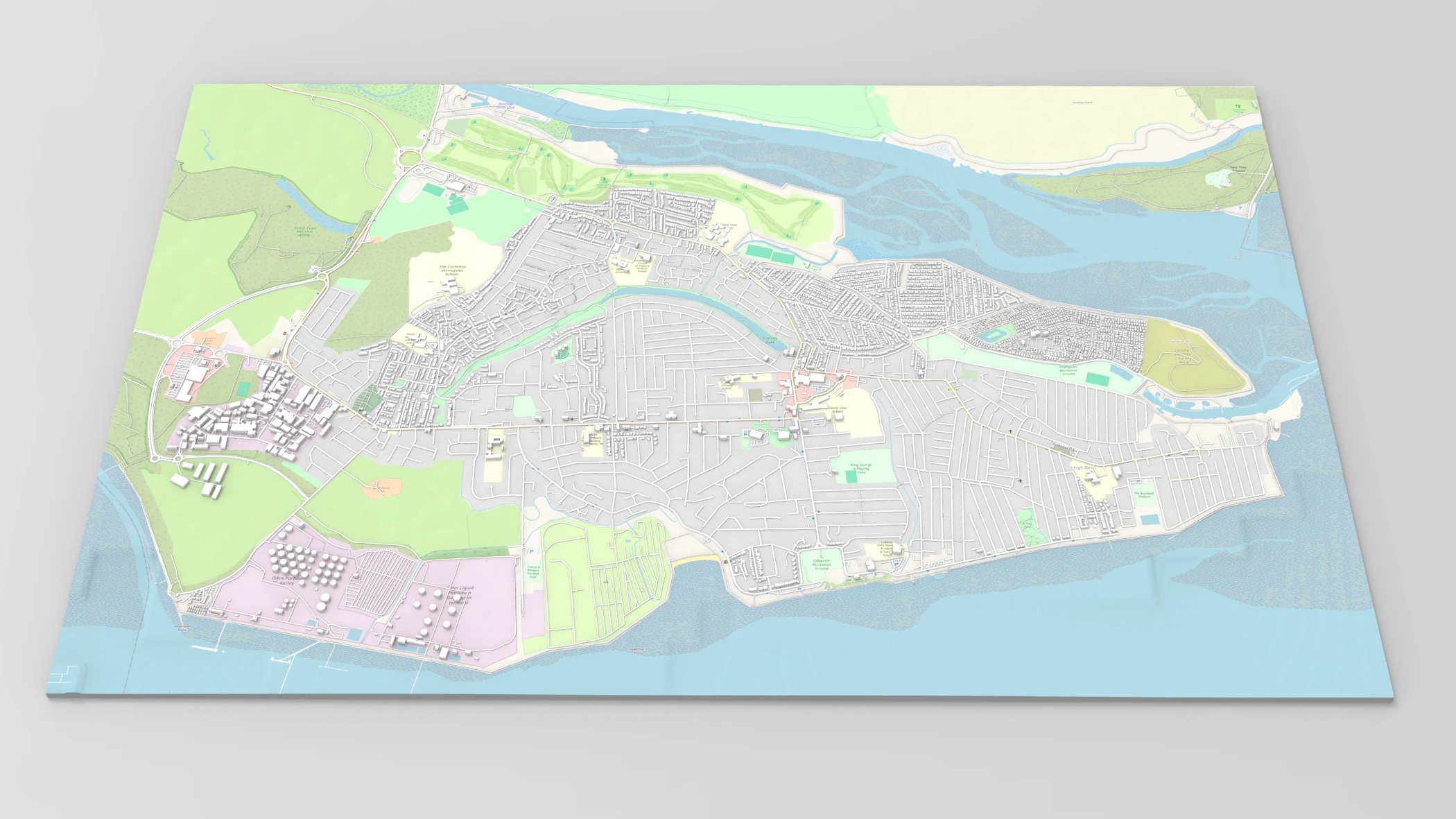Canvey Island Ireland 3D Model .c4d .max .obj .3ds .fbx .stl .blend 