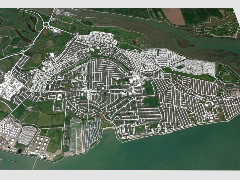 Canvey Island Ireland 3D Model