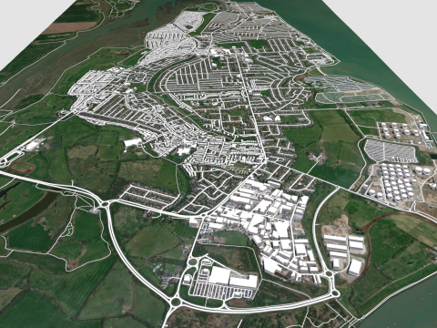 Canvey Island Ireland 3D Model