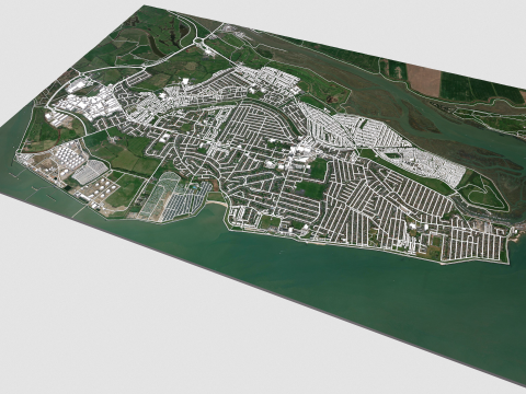 Canvey Island Ireland 3D Model