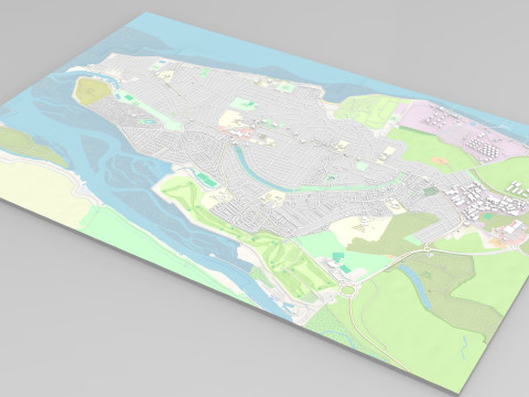 Canvey Island Ireland 3D Model