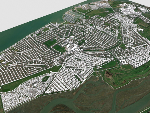 Canvey Island Ireland 3D Model