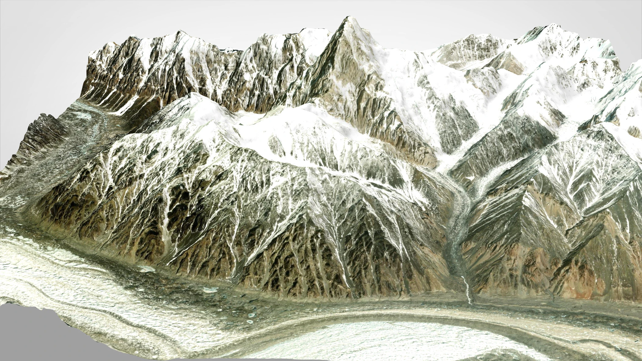 Mountain landscape Crown Peak China 3D Model .c4d .max .obj .3ds .fbx .stl .blend 