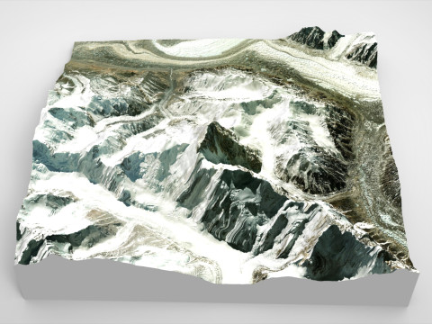 Mountain landscape Crown Peak China 3D Model