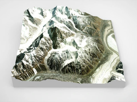 Mountain landscape Crown Peak China 3D Model