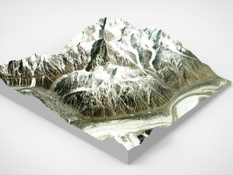 Mountain landscape Crown Peak China 3D Model