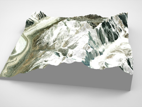 Mountain landscape Crown Peak China 3D Model
